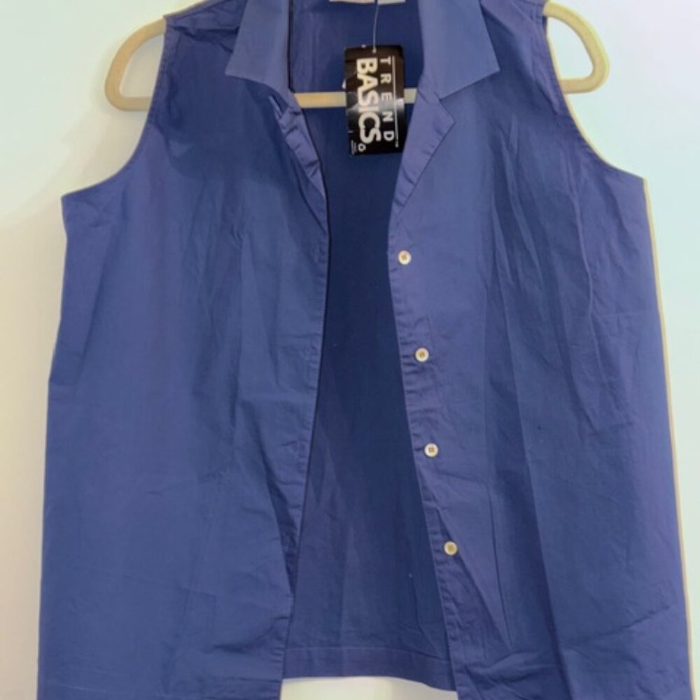 Blue Shirt by Basic Trends, Cotton, new, size 8/10